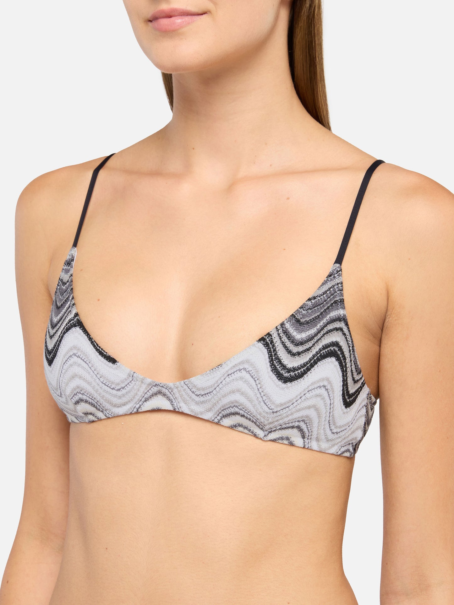 Cheeky-Badehose „Norah Raschel Chevron“ – U-Boot-Bralette „Paloma Raschelstrick“ mit Wellenmuster