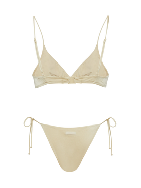 Gold bralette bikini Paloma Marielle with rhinestone embellishment