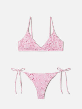 Paloma Marielle pink bandana print bikini