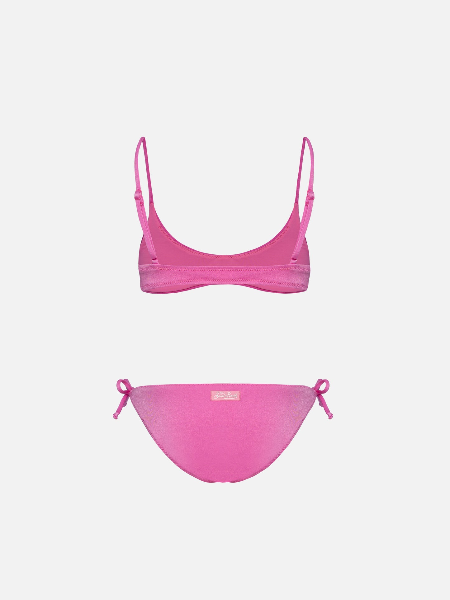 Bikini bralette Paloma Jr rosa con strass