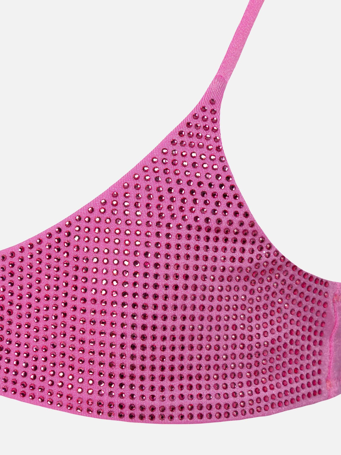Bikini bralette Paloma Jr rosa con strass