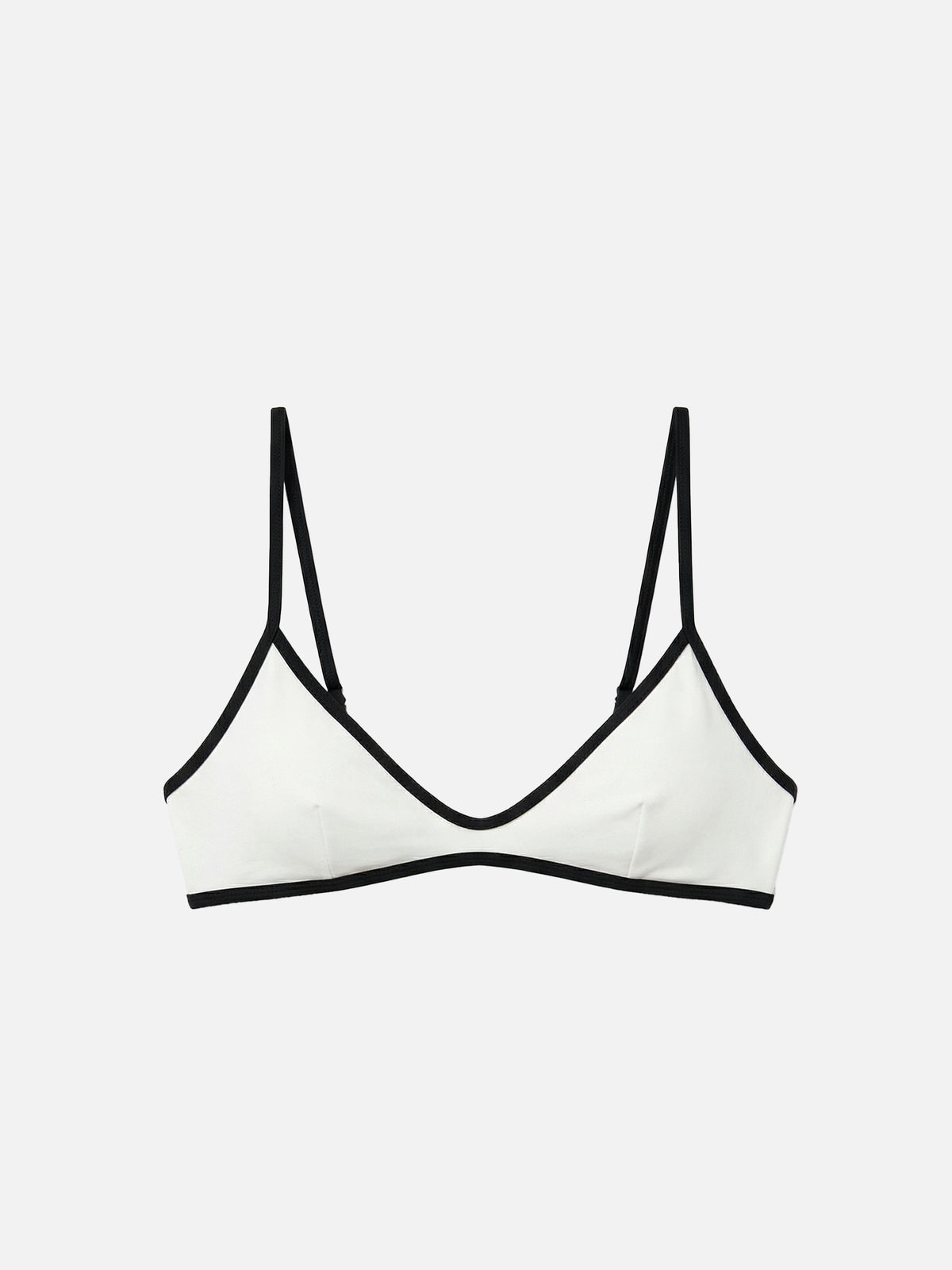 Paloma String bralette bikini top in cream with contrast trims – MC2 ...