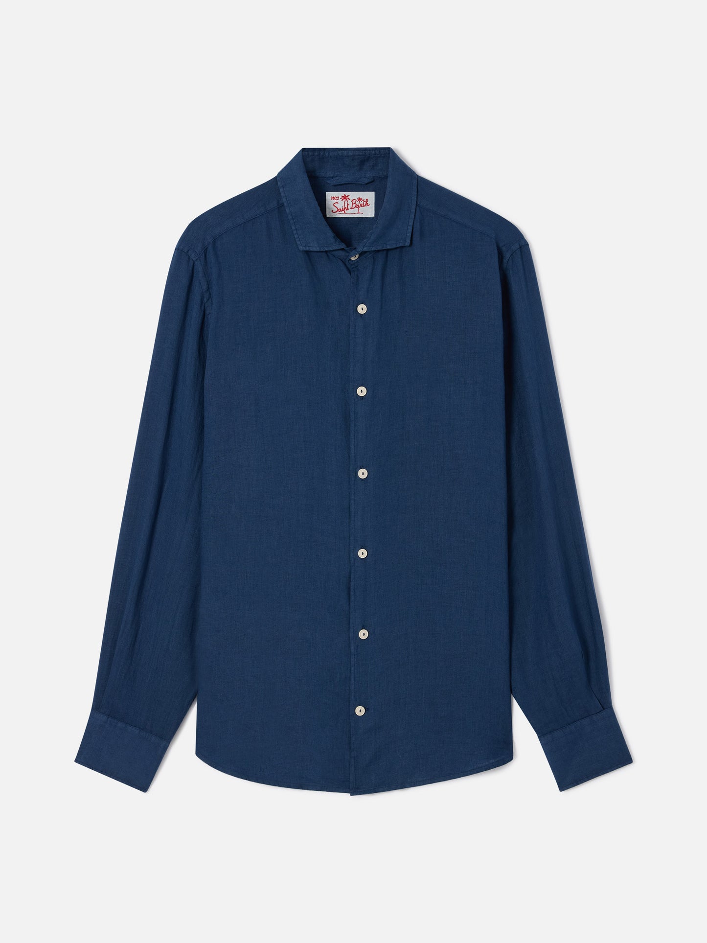 Camisa de lino azul marino Pamplona 