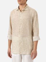 Linen shirt Pamplona with bandanna print