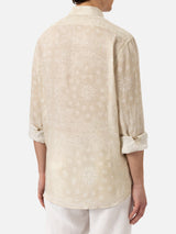 Linen shirt Pamplona with bandanna print