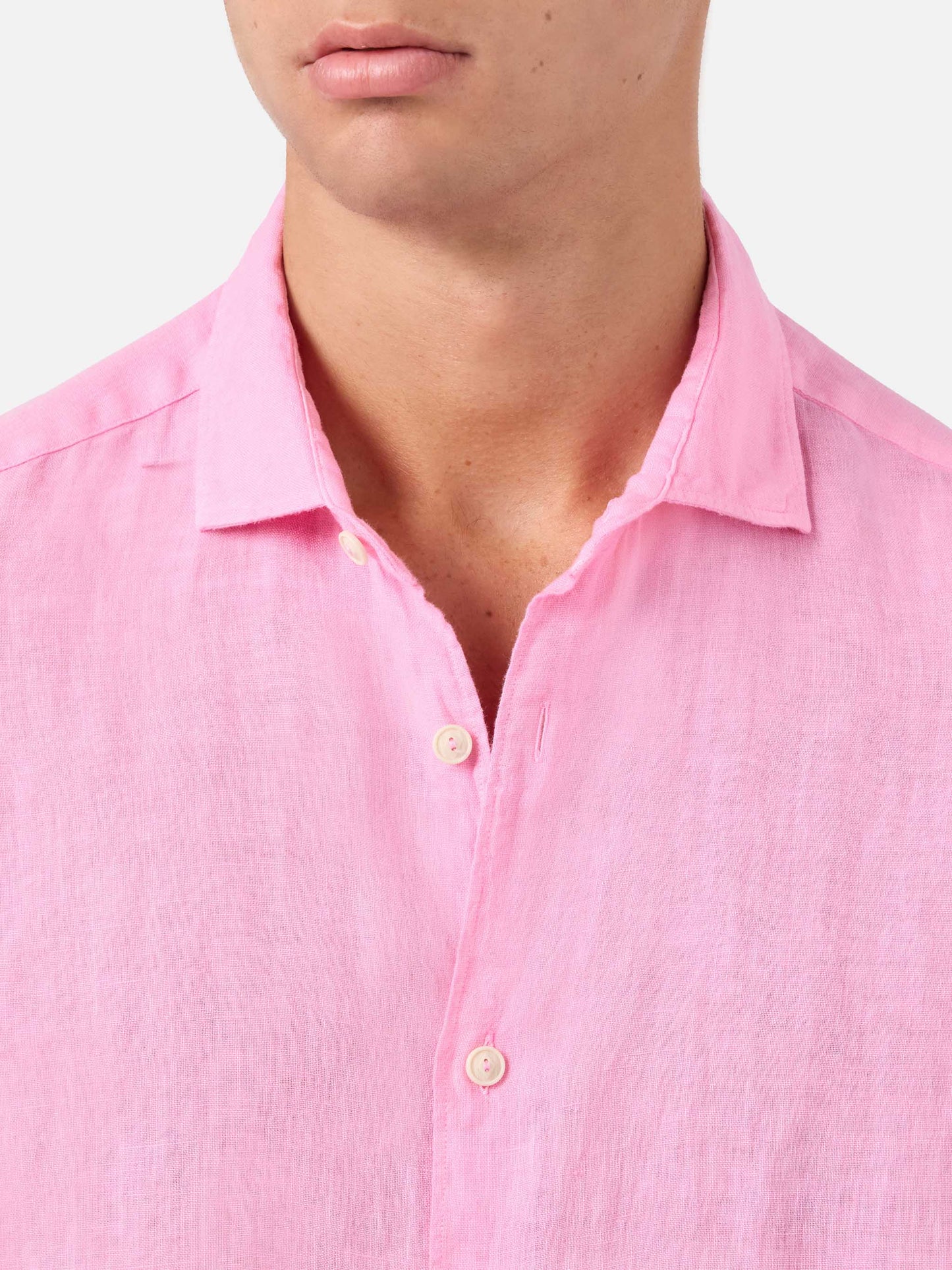 Camisa de lino rosa Pamplona 