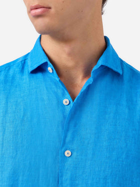 Camicia Pamplona in lino bluette