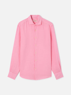 Camisa de lino rosa Pamplona 