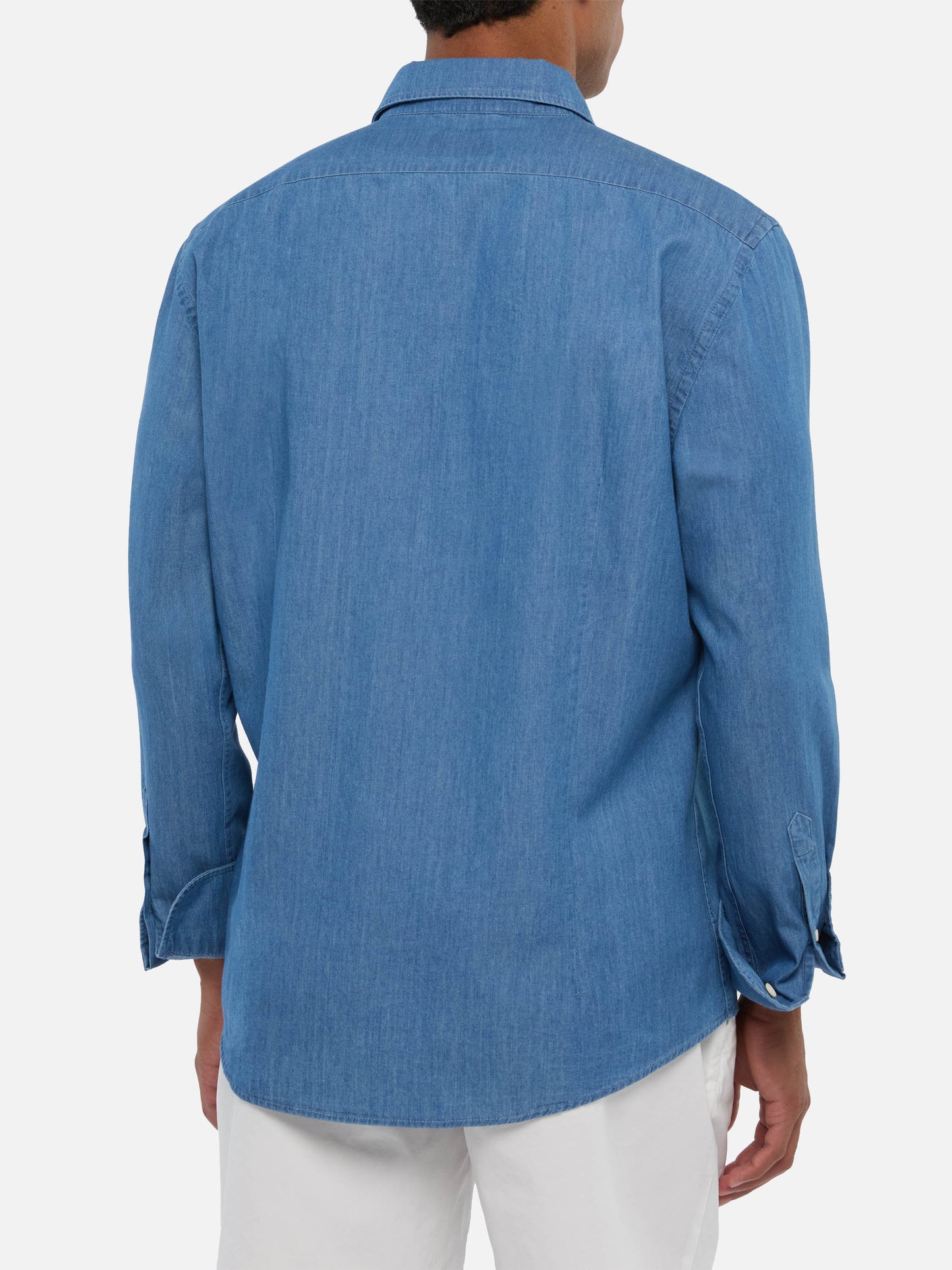 Camicia Pamplona in chambray blu denim scuro