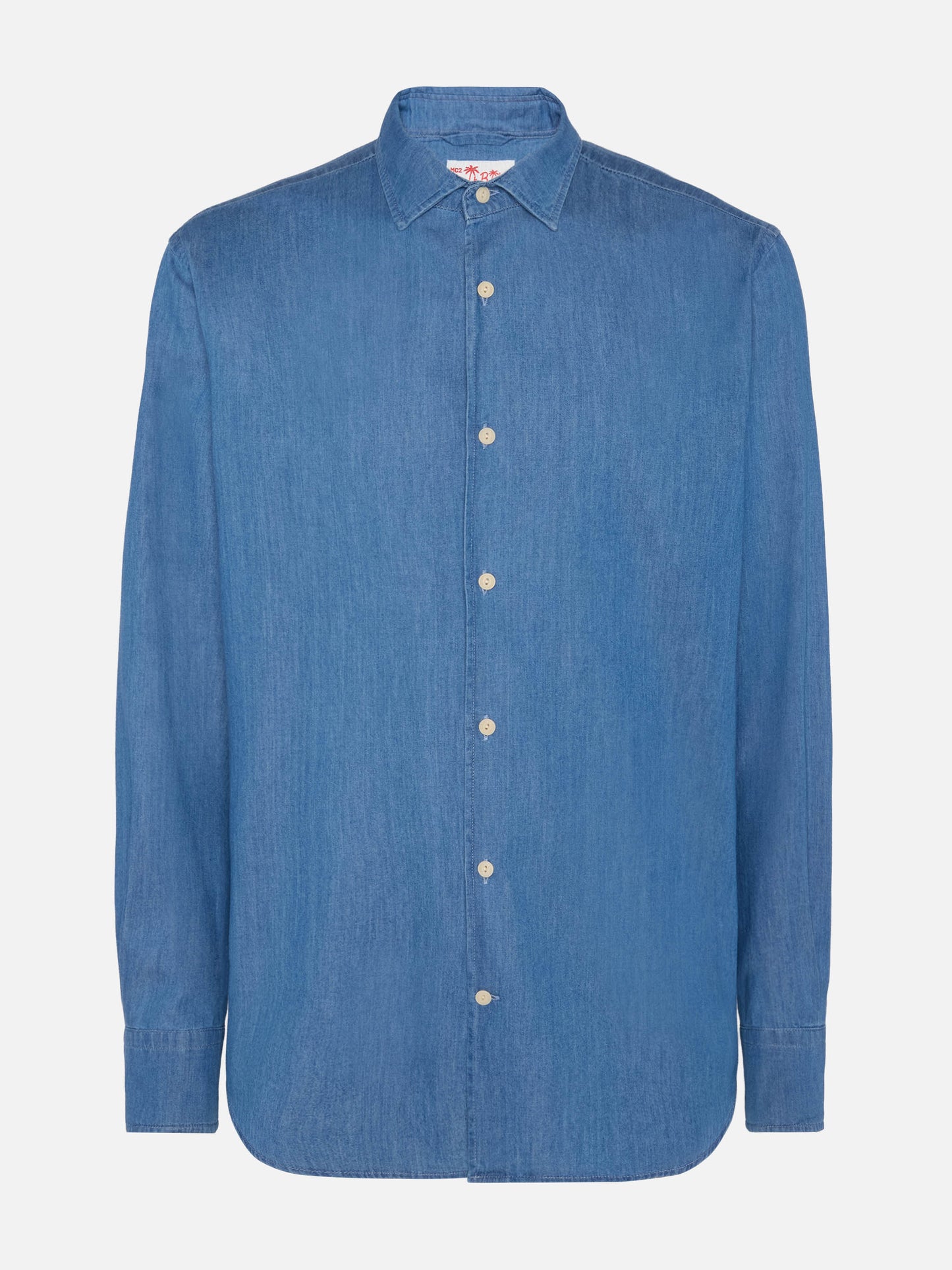 Camicia Pamplona in chambray blu denim scuro