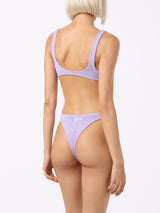 Woman lilac classic lurex crinkle bralette bikini Naima Naomi