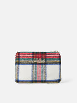 Pouch Parisienne in tartan con catena