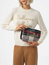 Pouch Parisienne in tartan con catena