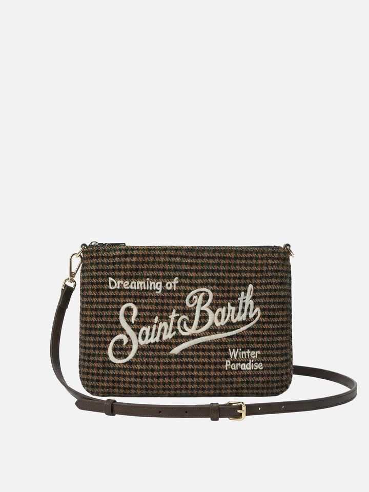 Borsa crossbody Parisienne Wool in misto lana pied de poule
