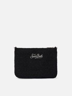 Parisienne Tweed Crossbody Bag in black tweed