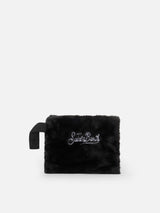 Pochette nera in pelliccia Pareasy con ricamo Saint Barth