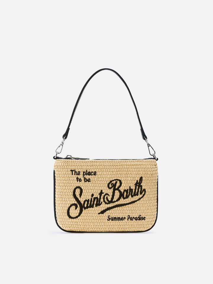 Mini Parisienne pouch with black details removable shoulder strap