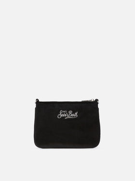 Parisienne Mini Shoulder Bag in black velvet