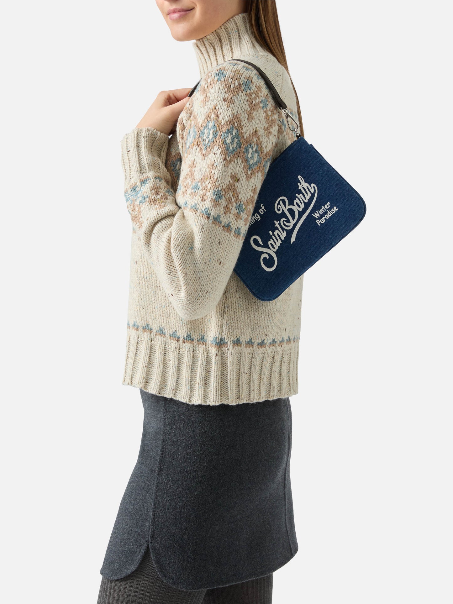 Parisienne Mini Shoulder Bag in denim