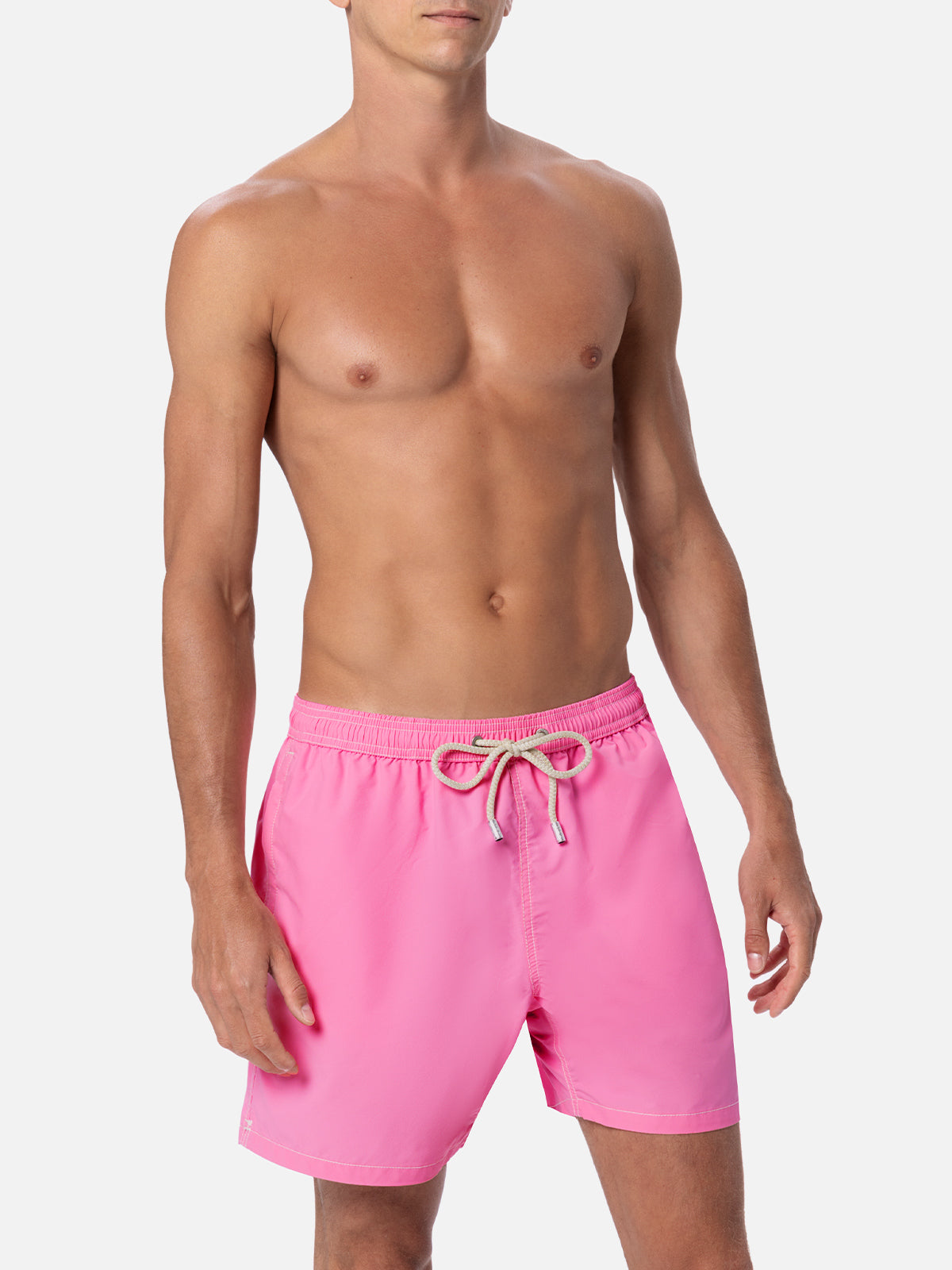 Pink mid-length swim shorts Patmos - MC2 Saint Barth