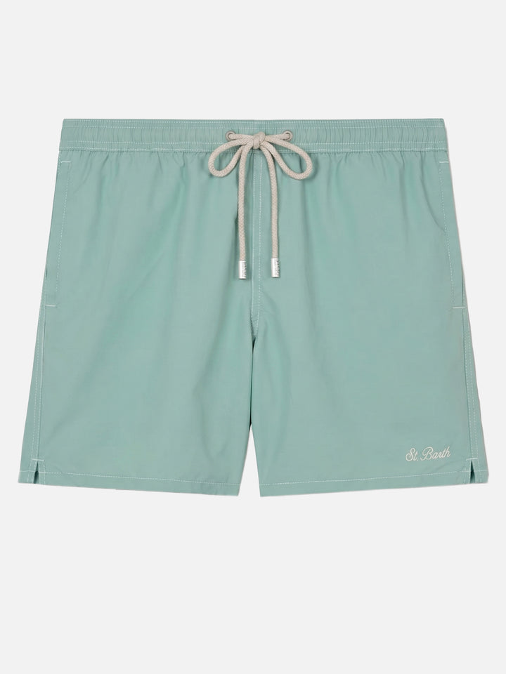 Sage green mid-length classic light swim shorts Patmos