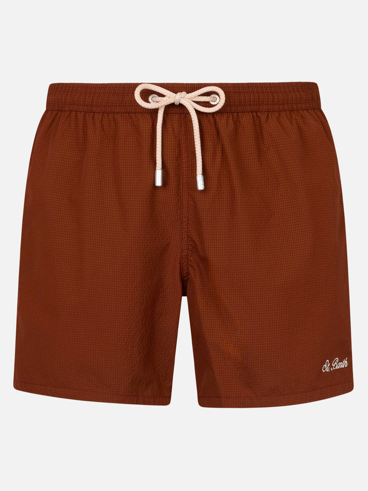 Herren-Badeshorts aus Seersucker Patmos