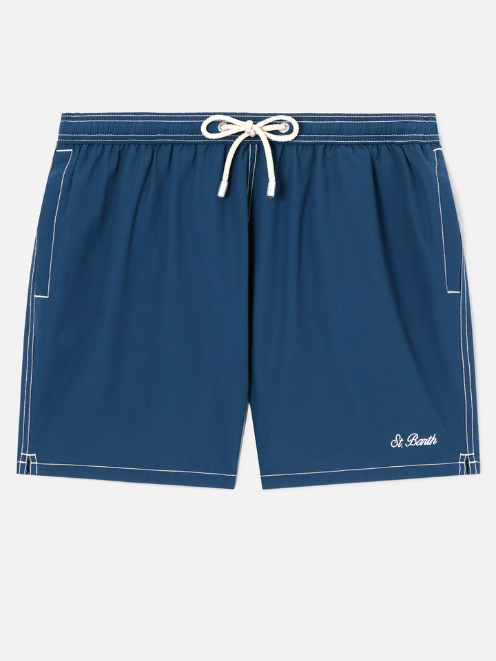 Light blue mid-length classic light swim shorts Patmos