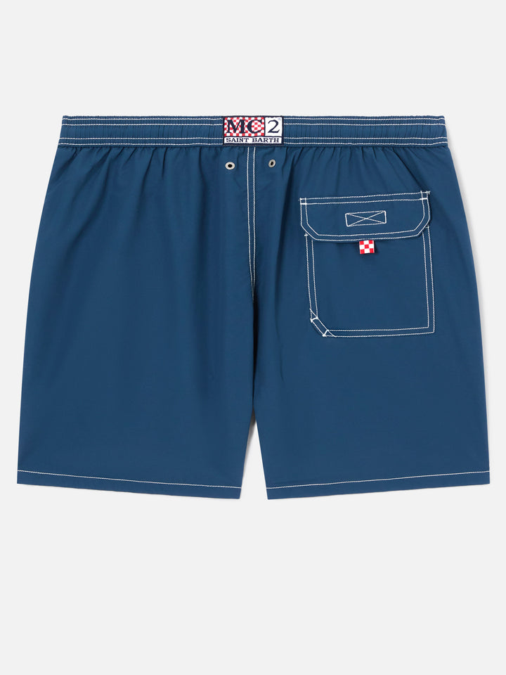 Light blue mid-length classic light swim shorts Patmos