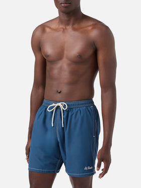 Hellblaue, mittellange, klassische Badehose von Patmos