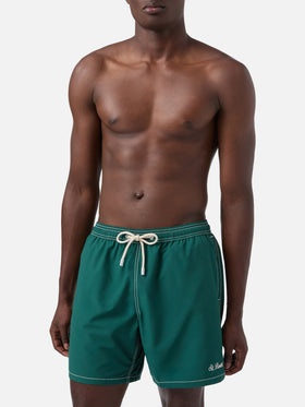 Grüne, mittellange, klassische leichte Badehose von Patmos