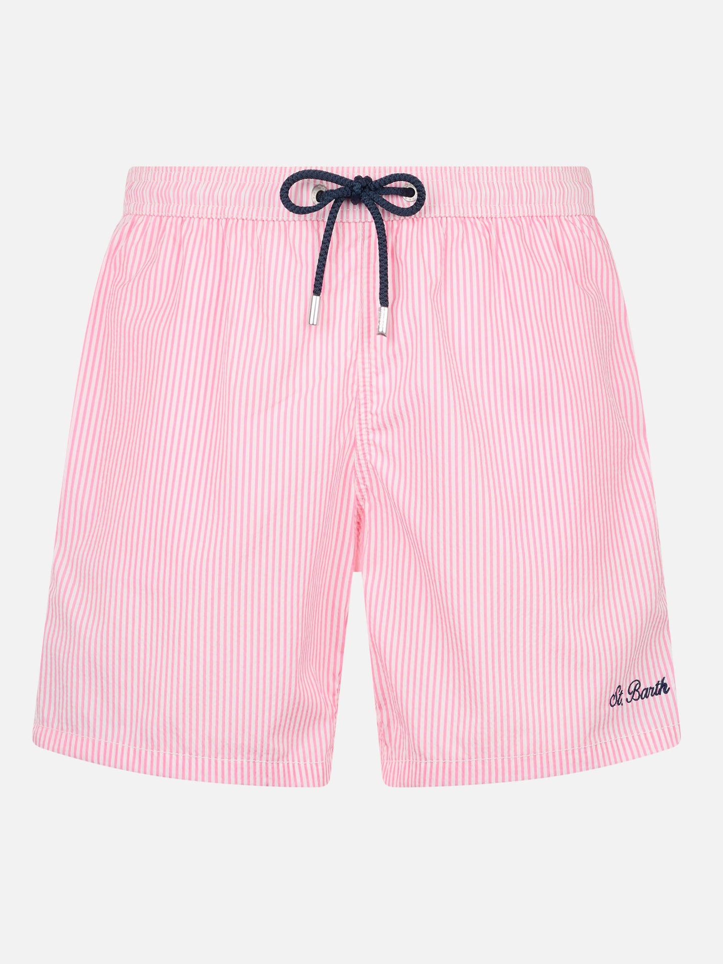 Costume classico leggero Patmos in seersucker a righe rosa