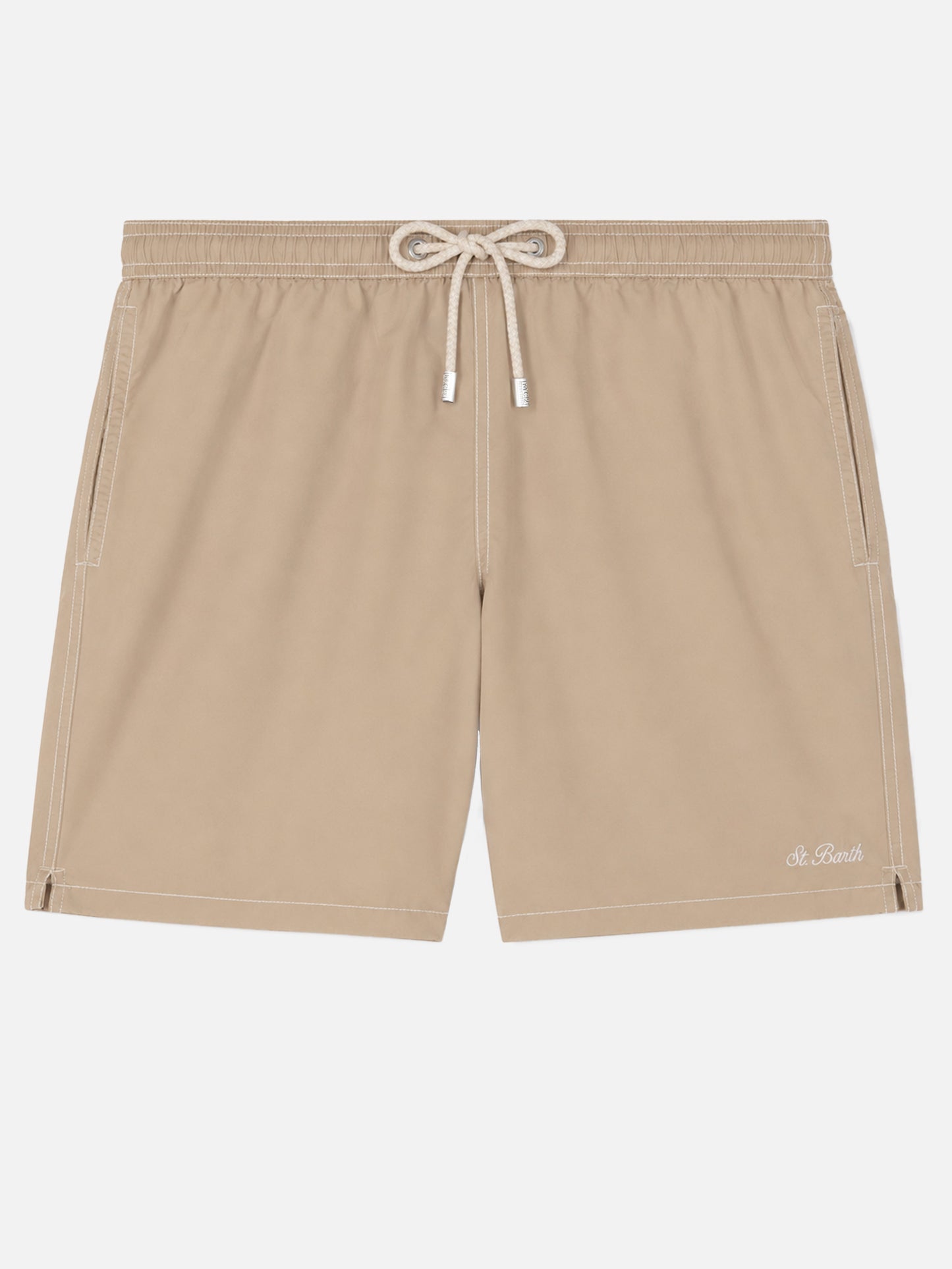 Short de bain classique léger mi-long beige Patmos 