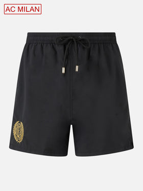 Costume classico leggero Patmos nero con patch Milan 125 | AC MILAN 125 SPECIAL EDITION