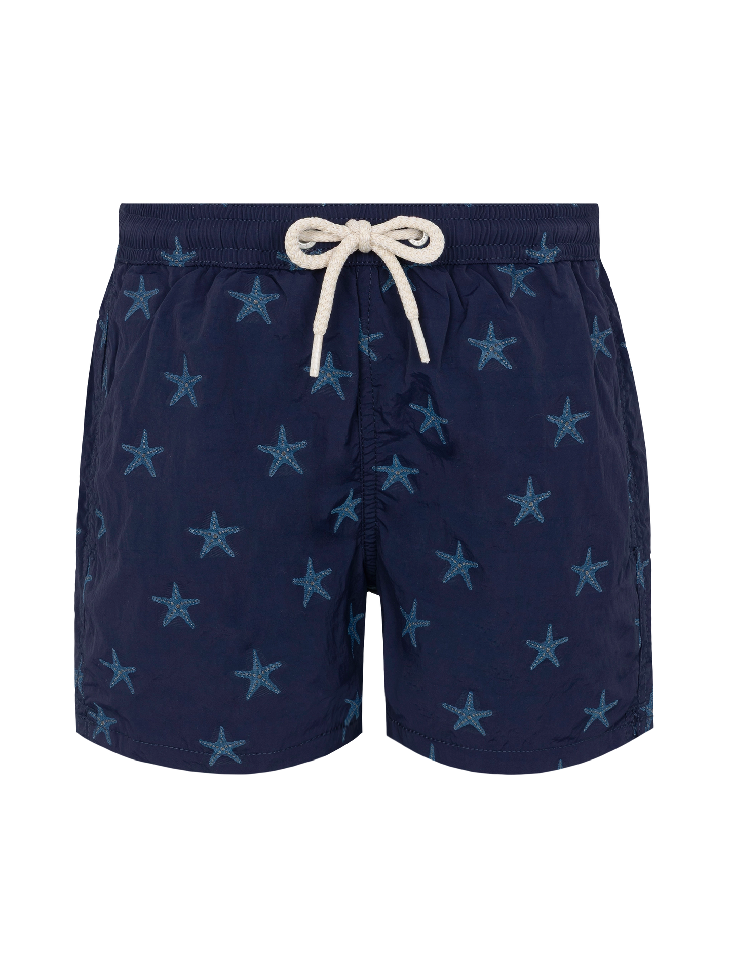 Costume mare Patmos Jr media lunghezza con jacquard stelle marine