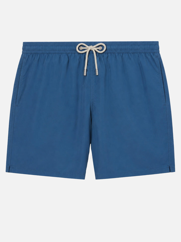 Costume mare Patmos bu navy con effetto used e ricamo logo