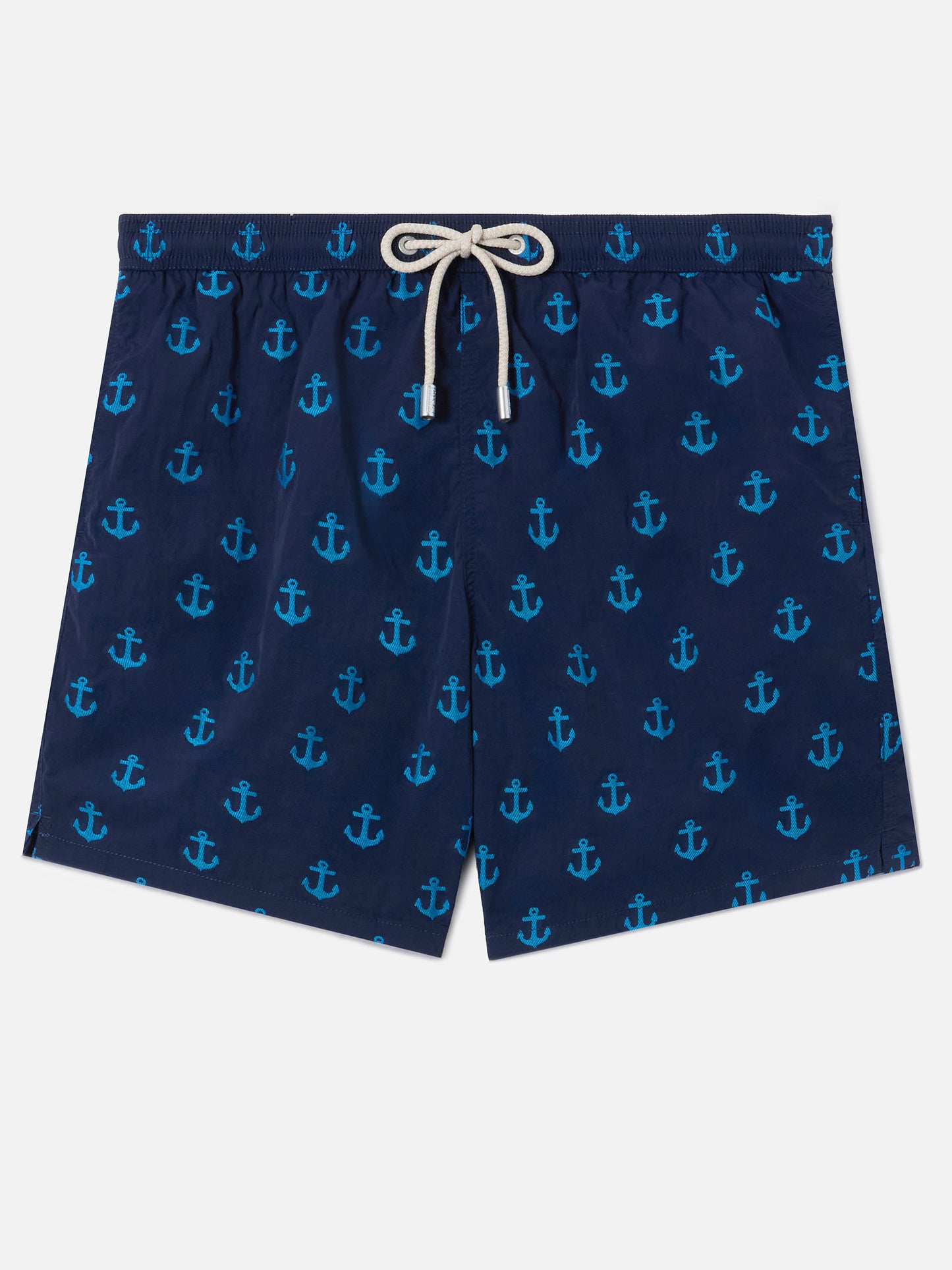 Patmos swim shorts in blue with all-over anchor print