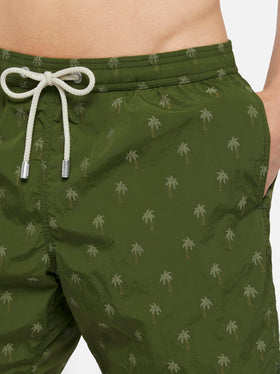 Mid-length swim shorts Patmos The Riviera with all over palm jacquard - MC2 Saint Barth