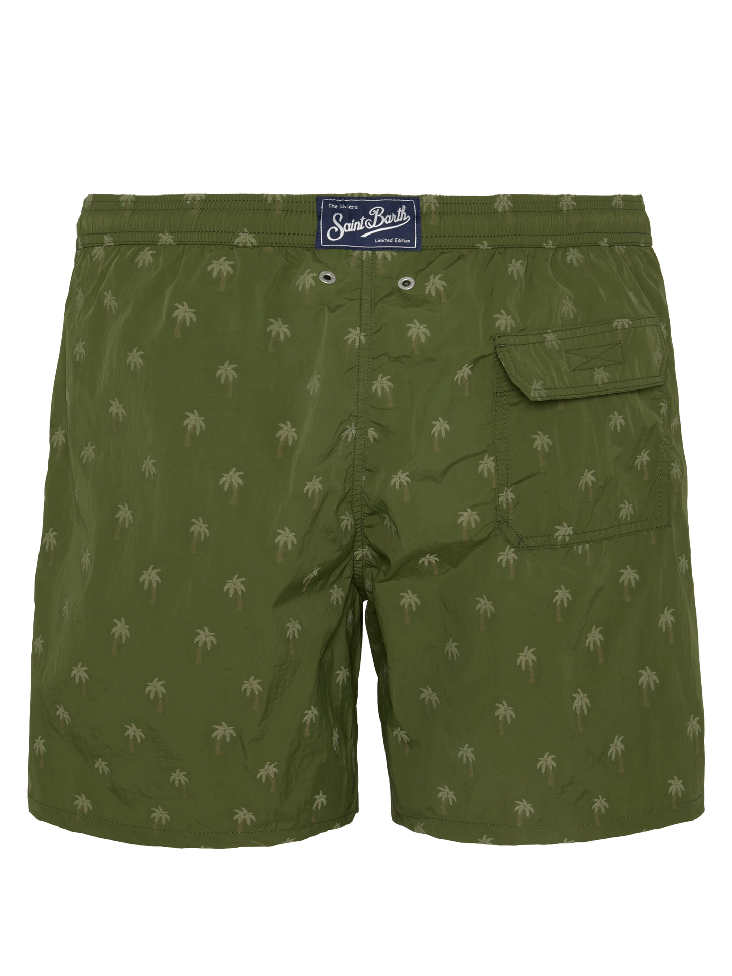Mid-length swim shorts Patmos The Riviera with all over palm jacquard - MC2 Saint Barth