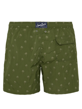 Mid-length swim shorts Patmos The Riviera with all over palm jacquard - MC2 Saint Barth