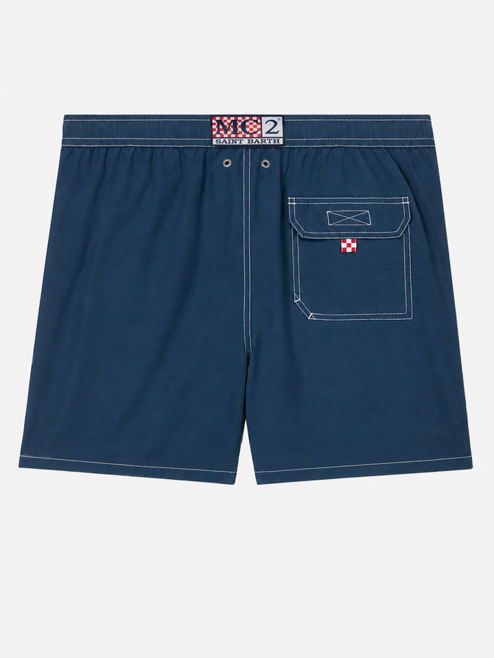 Navy blue long swim shorts Patmos