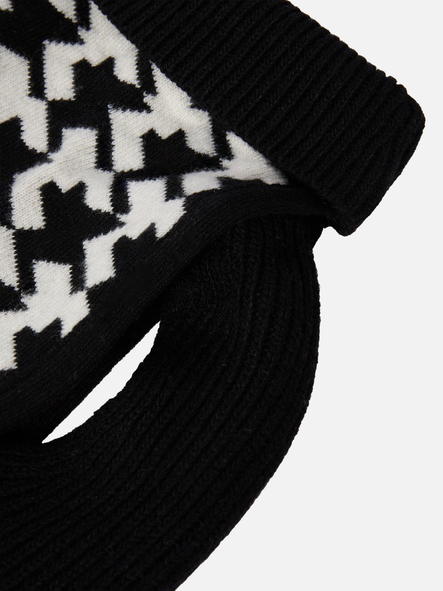 Dog sweater with Pied de Chien embroidery