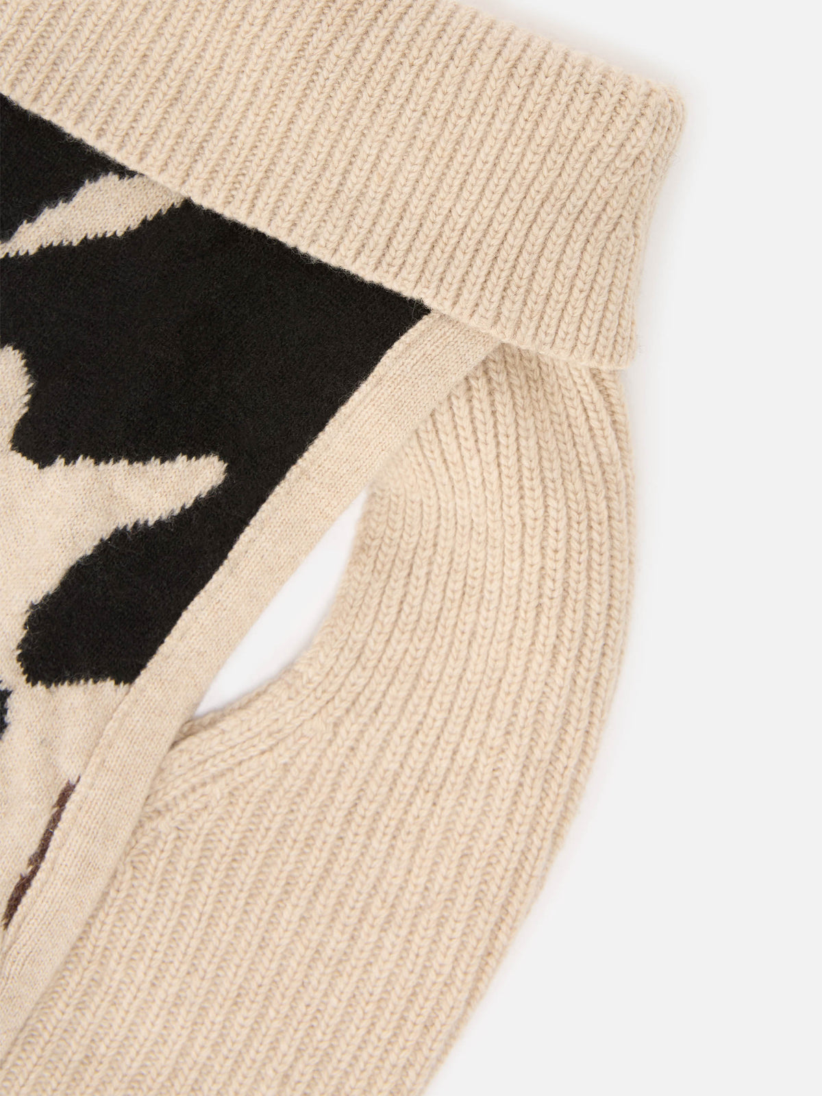 Pulldoger Hunde-Pullover mit Kuh-Print und Logostickerei 
