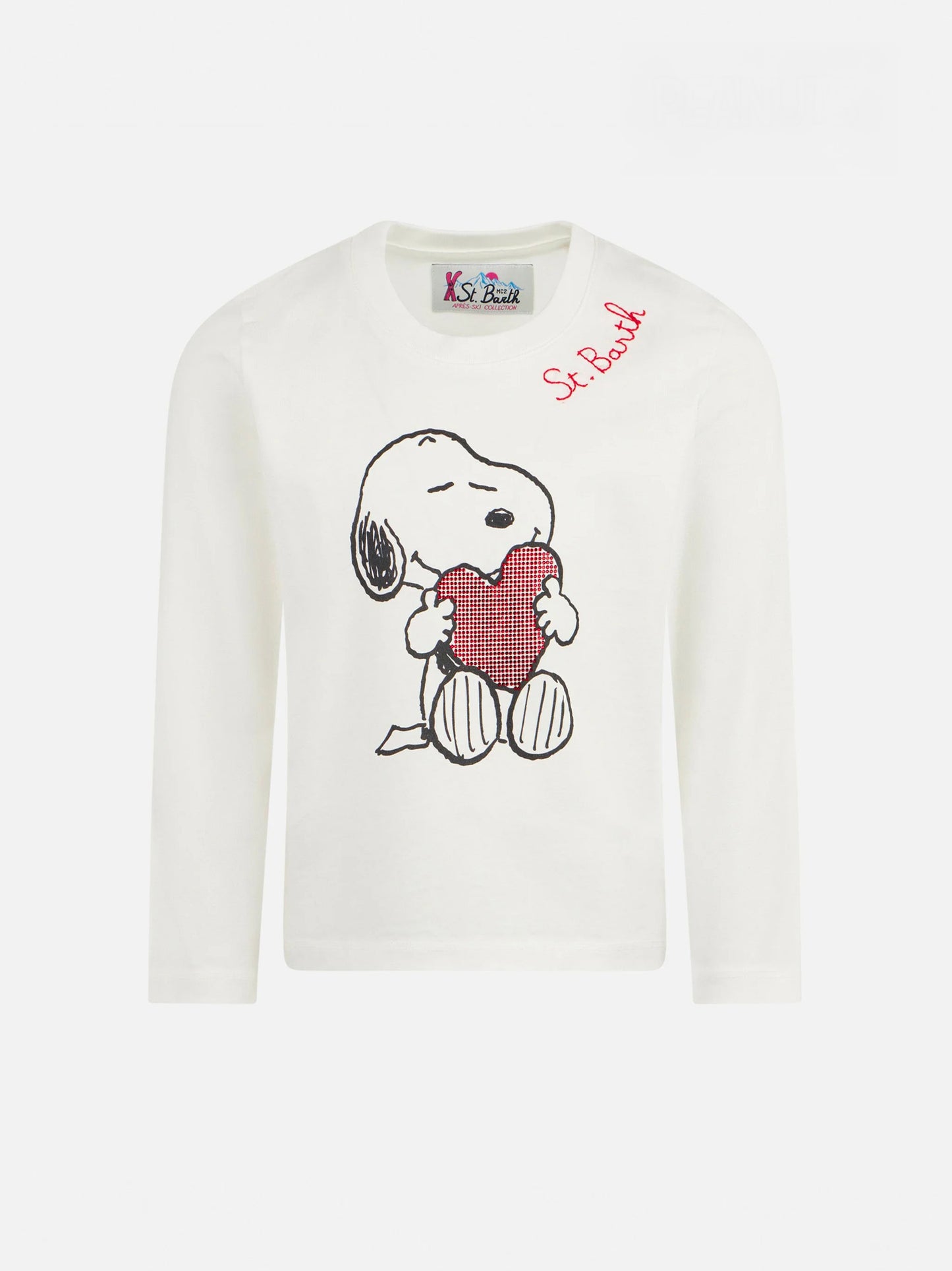 Mädchen-T-Shirt aus schwerer Baumwolle mit Snoopy-Strassstein-Aufdruck | SNOOPY PEANUTS™ SONDEREDITION