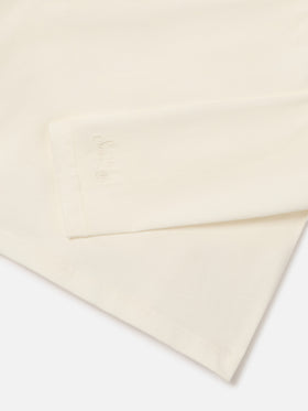 Camiseta de manga larga en algodón Cream Penny con bordado Miss Sono Stancata 