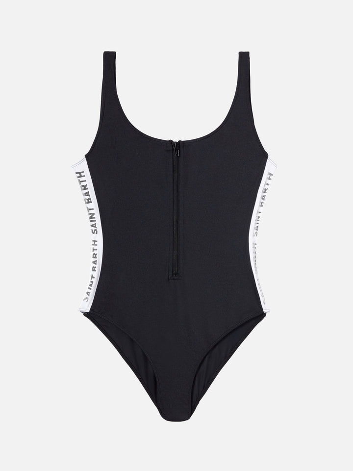 Costume intero Perry con scollatura posteriore e inserto laterale