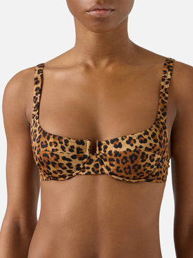 Bikini Perlamir balconette with all-over leopard print