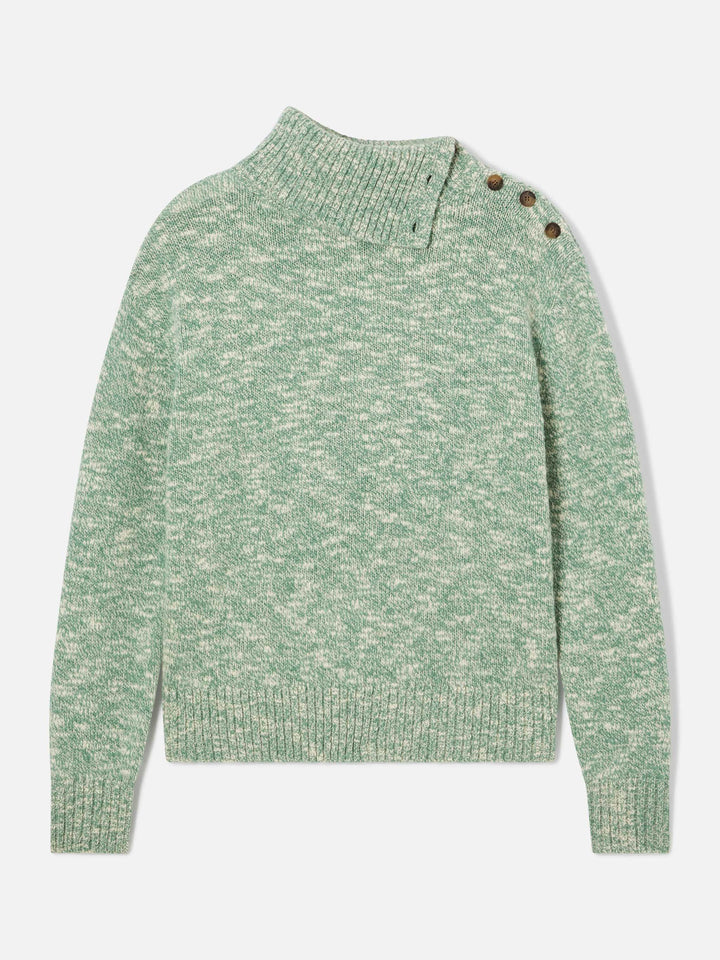 Jersey de lana de cuello alto Sage Philomene con bordado del logotipo 