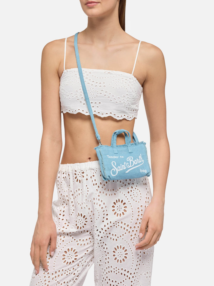 Light blue linen Phone Bag