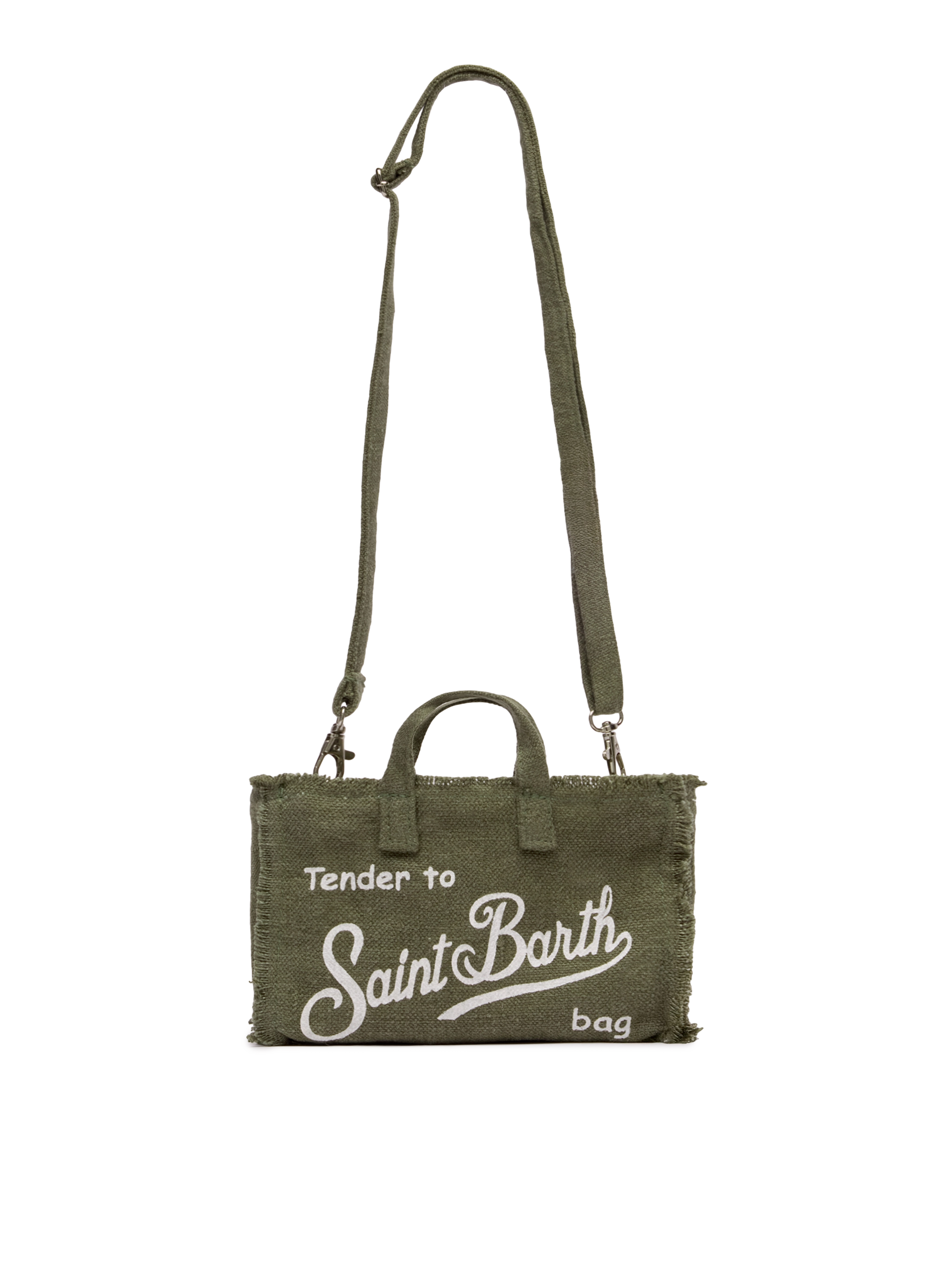 Military green linen Phone Bag - MC2 Saint Barth