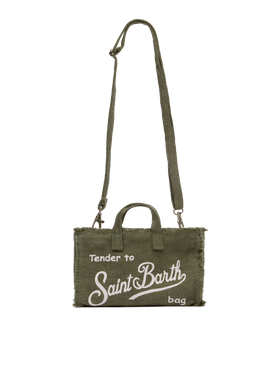 Military green linen Phone Bag - MC2 Saint Barth